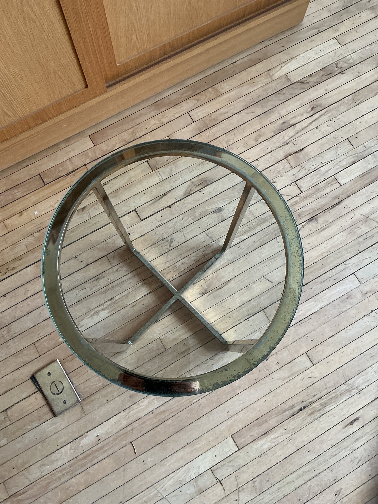 Vintage Brassy Mod Side Table