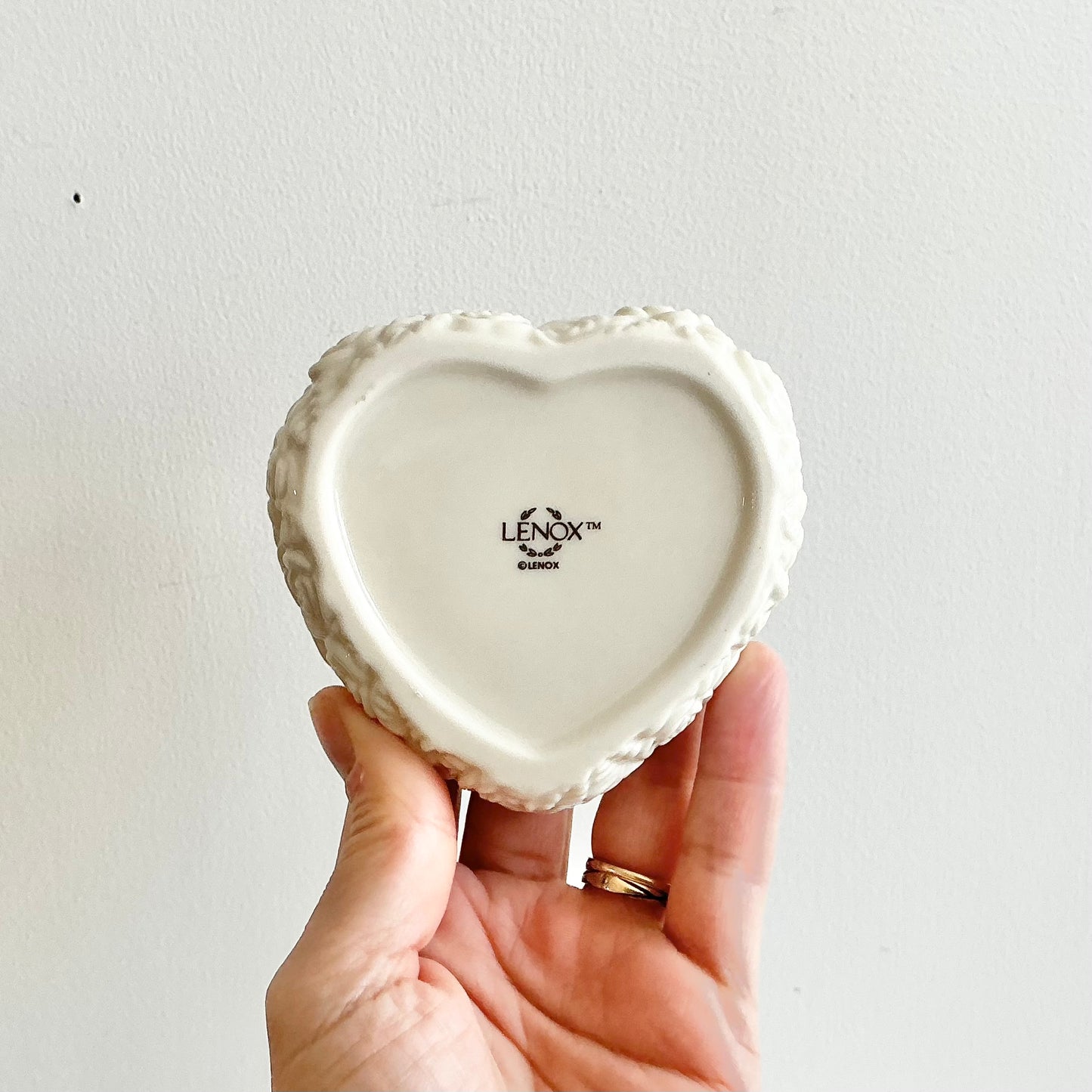 Vintage Porcelain Heart Shaped Box