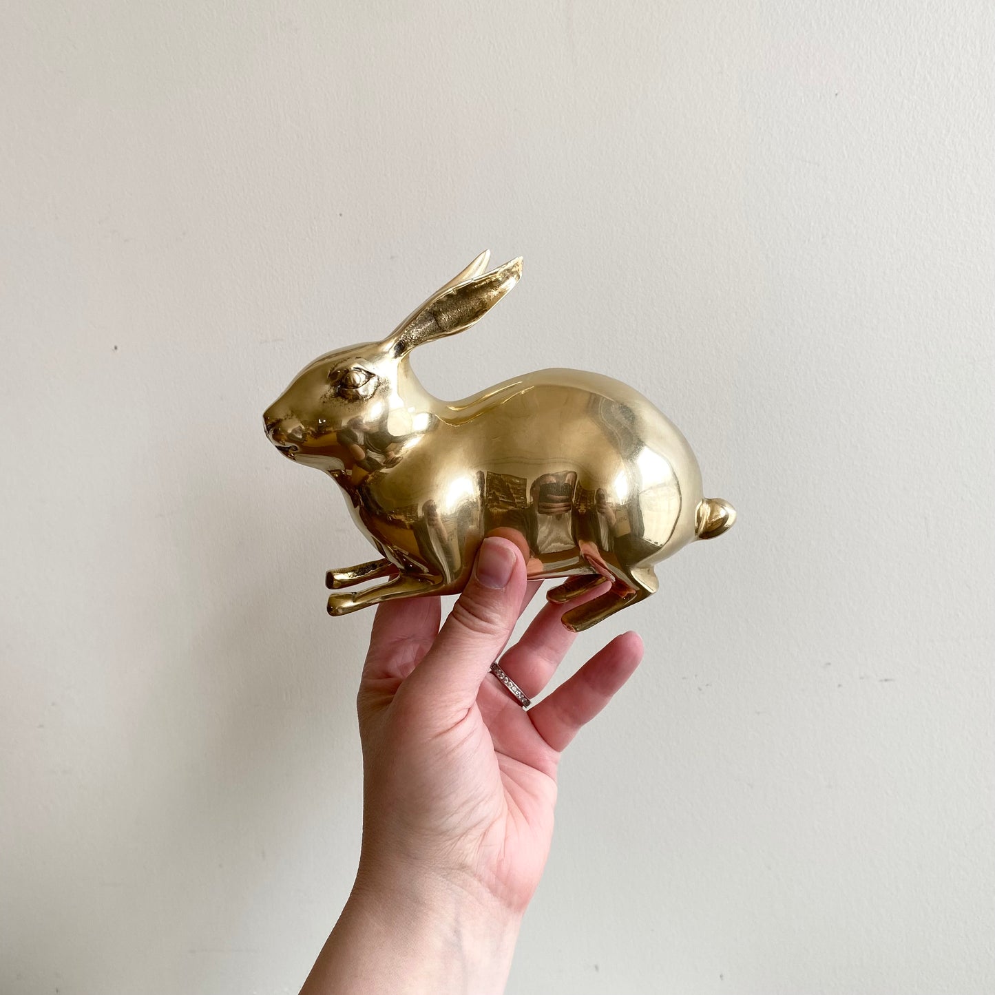 Large Vintage Brass Rabbit