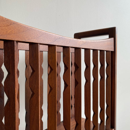 1960's Walnut Magazine Rack, Arthur Umanoff