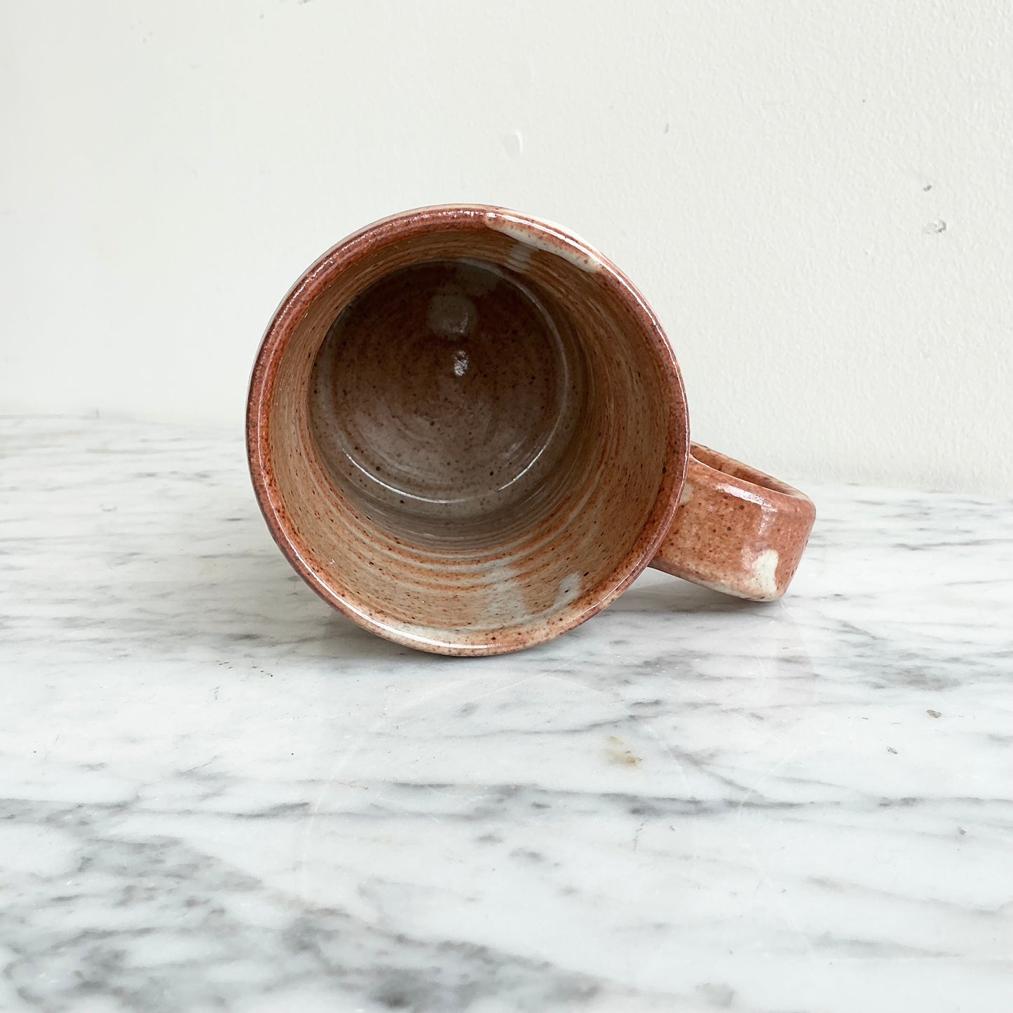 Vintage Rust-Orange Pottery Mug