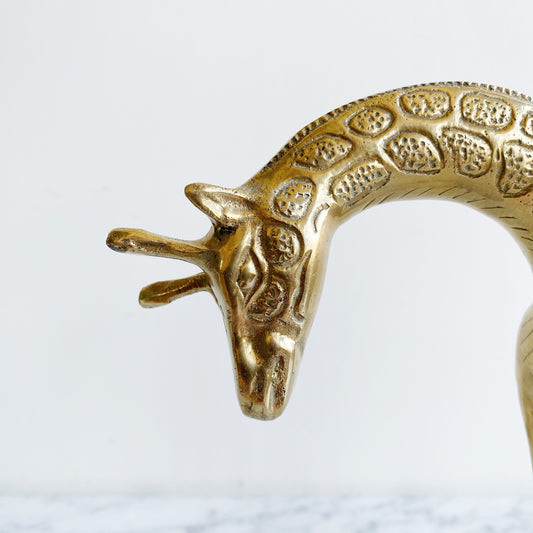 Vintage Brass Giraffe, 8.5”