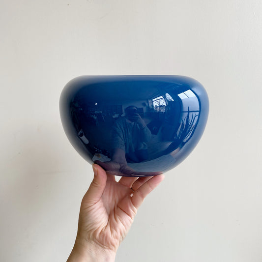 Vintage Blue Ceramic Planter, Italy