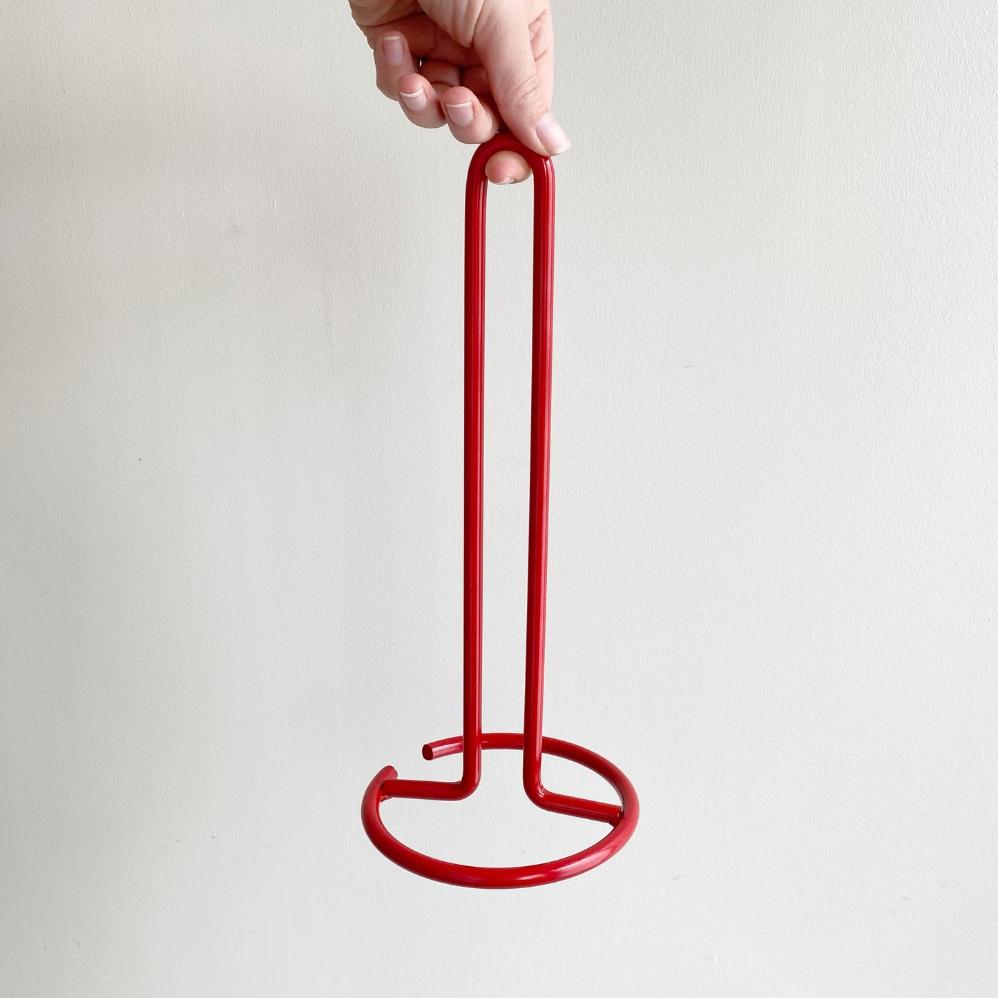 Found Red Metal Paper Towel Holder