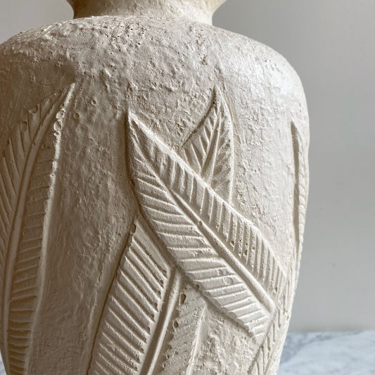 Vintage Plaster Palm Leaf Table Lamp (Single)