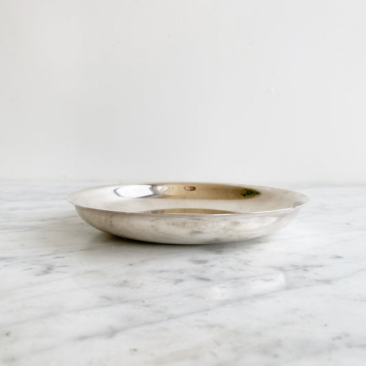 Vintage 6" Round Silver-plate Dish