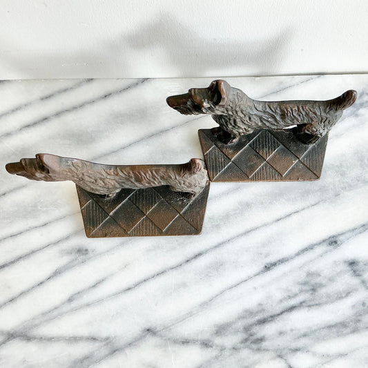 Pair of Vintage Iron Scottie Dog Bookends