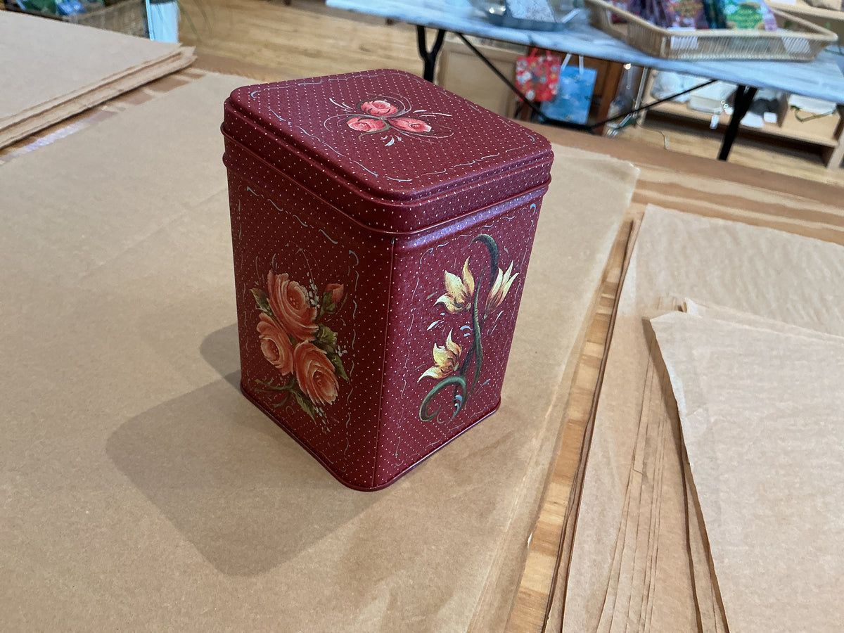 Vintage Floral Tin