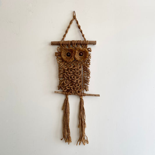 Vintage Macrame Owl