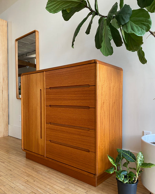 Contemporary Teak Gentleman's Chest / Dresser