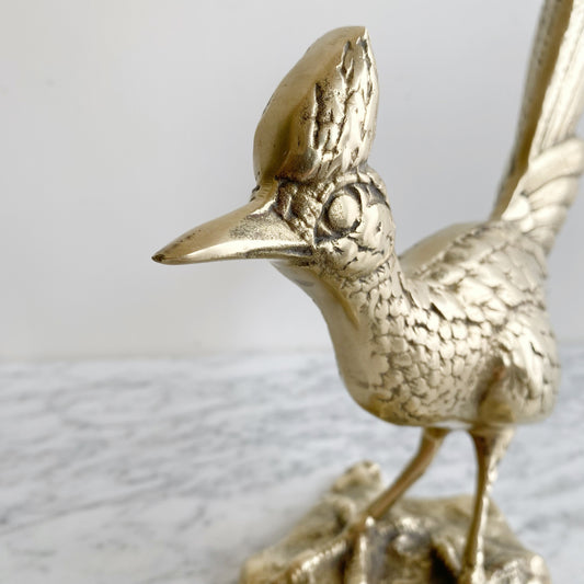 XL Vintage Brass Roadrunner, 10.25”