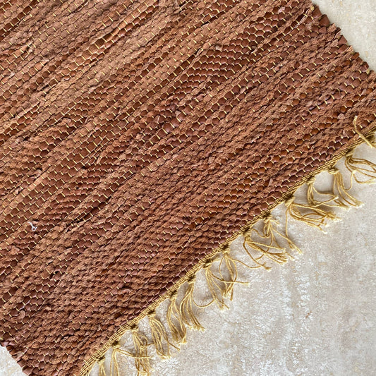 Found Woven Leather Placemat (single)