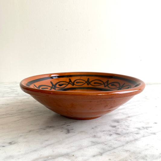 Vintage Hungarian Folk Art Bowl, 8.5"