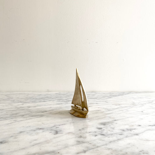 Vintage Brass Sailboat, 4"