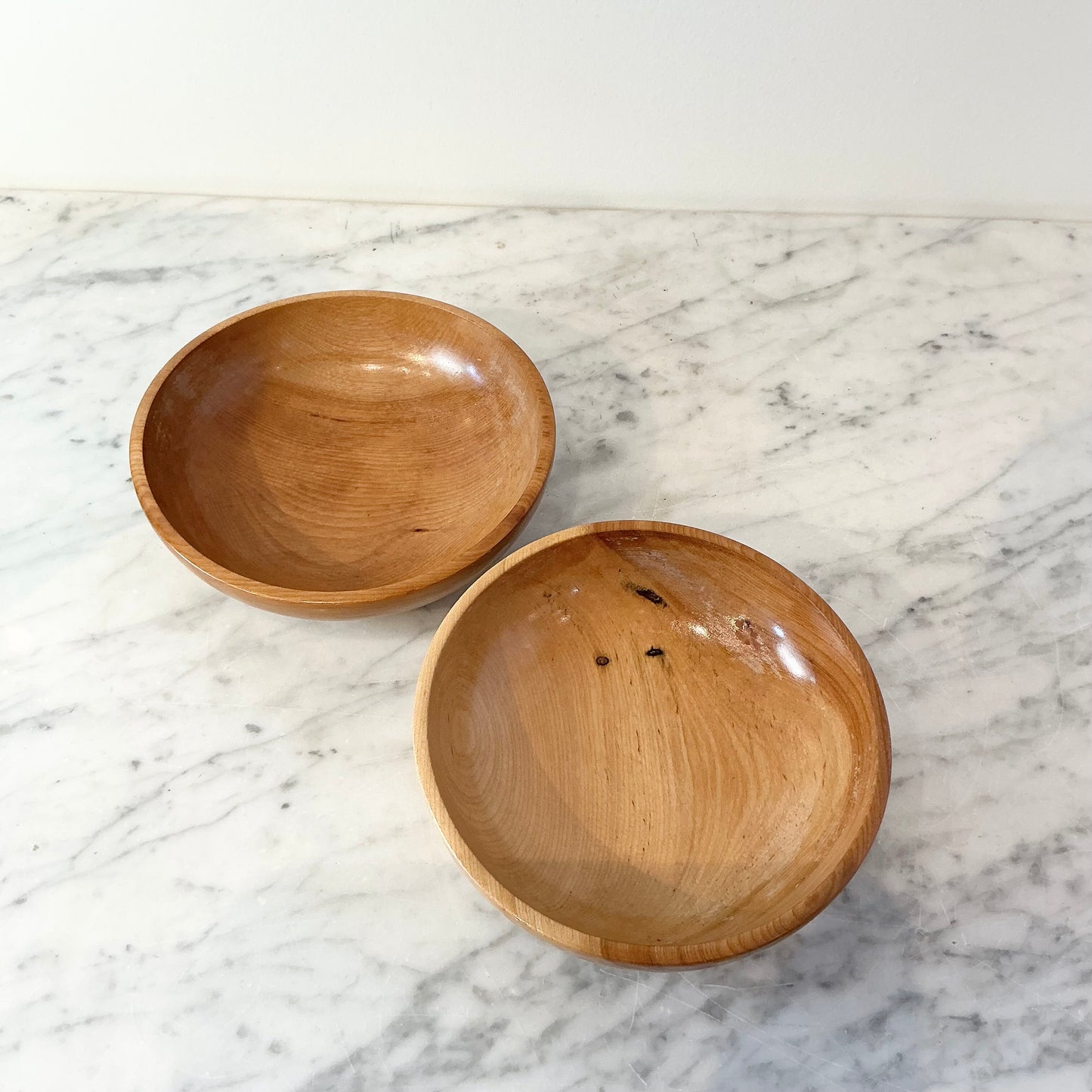 Vintage Turned Wood Bowl, 6”