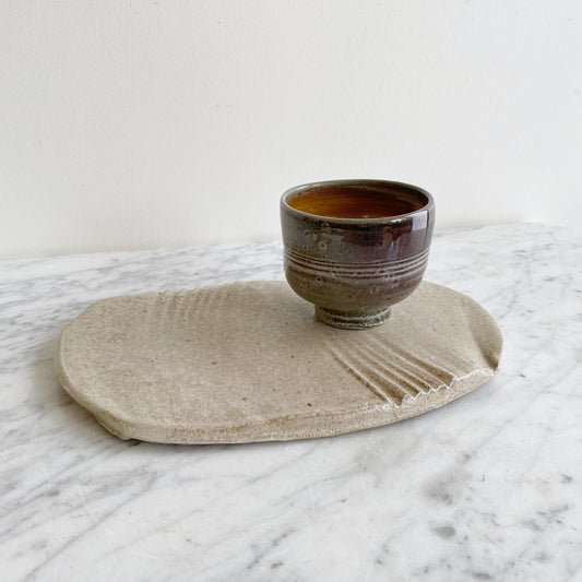 Found Stoneware "Slab" Tray