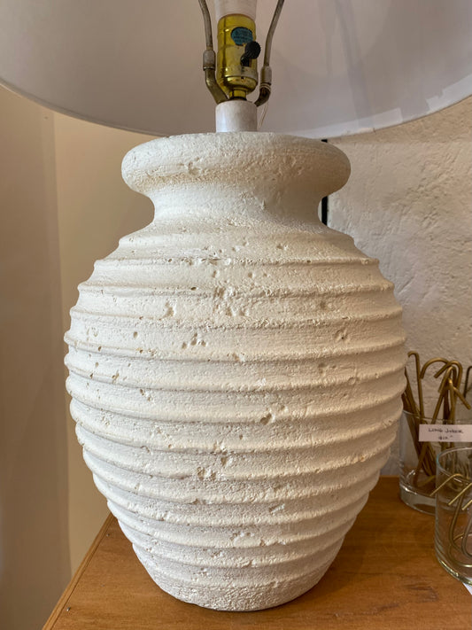 Vintage Plaster Table Lamp with Shade