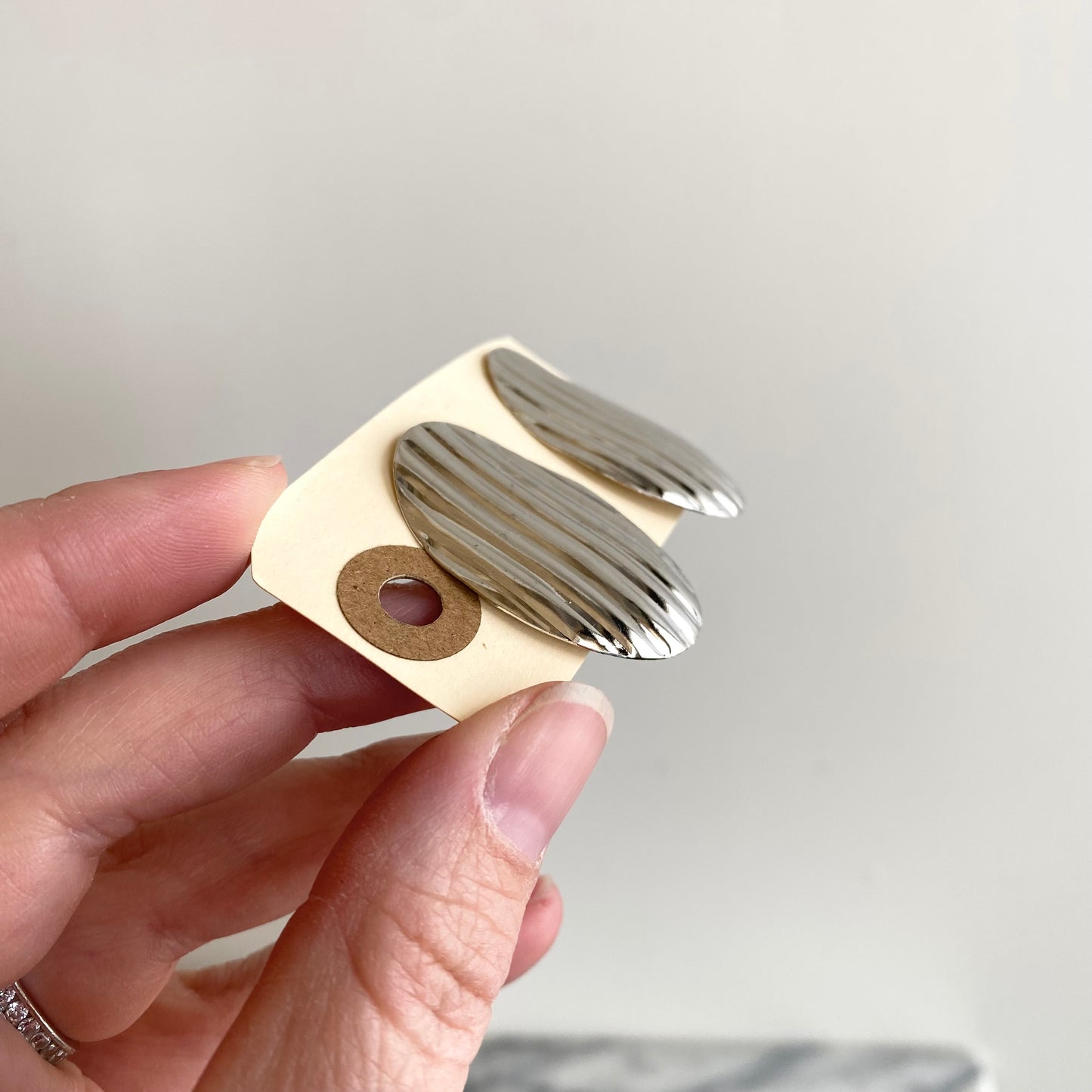 Vintage Silver “Ripple” Earrings
