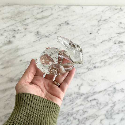 Vintage Bubble Glass Rabbit