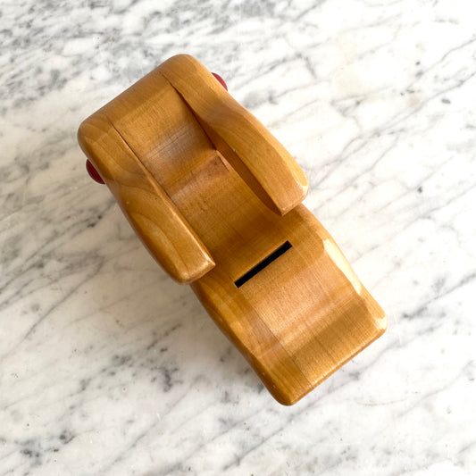 Vintage Wooden Bunny Bank