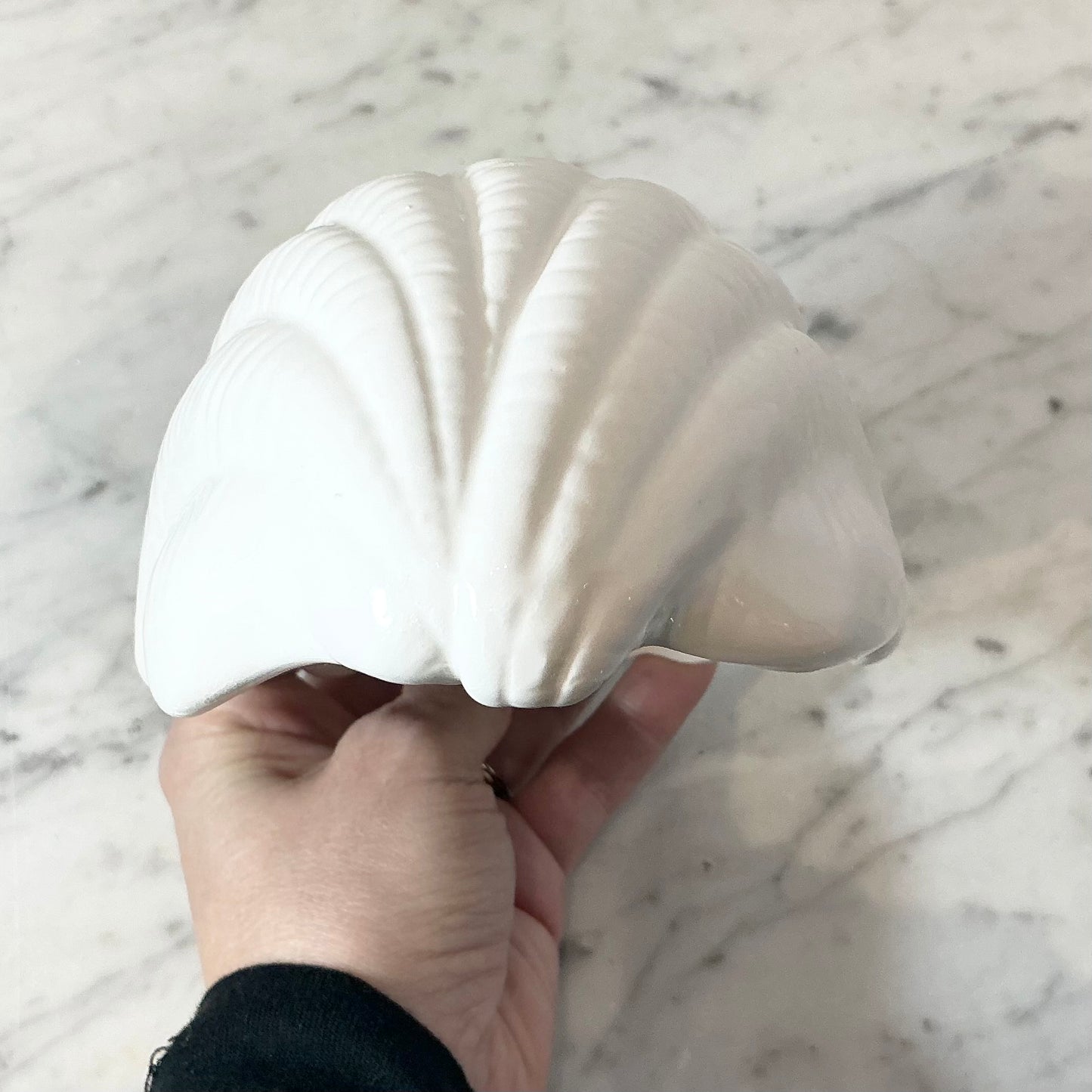 Vintage Ceramic Seashell Planter