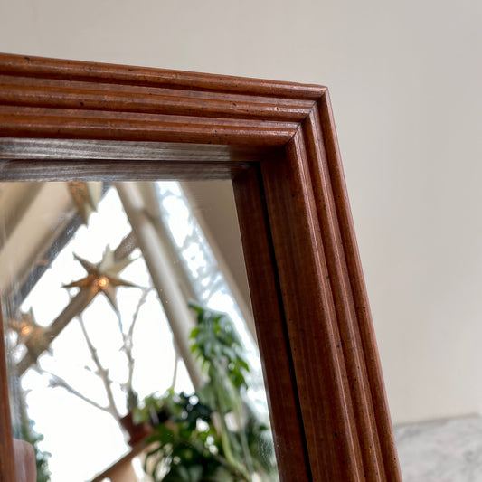 Vintage Narrow Accent Mirror with Wood Frame