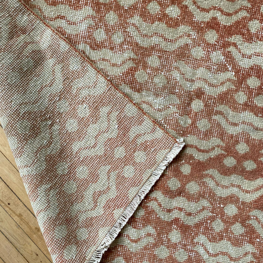 "INES" Vintage Hand-knotted Rug (5’11” x 9’2”)