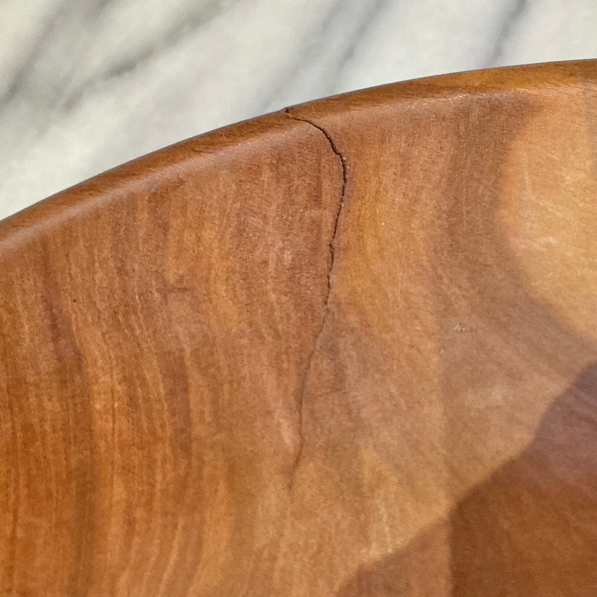 Vintage Rustic Turned Wood Bowl