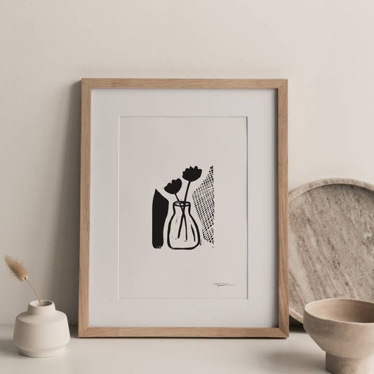 Abstract Floral Mini Block Print (5x7)