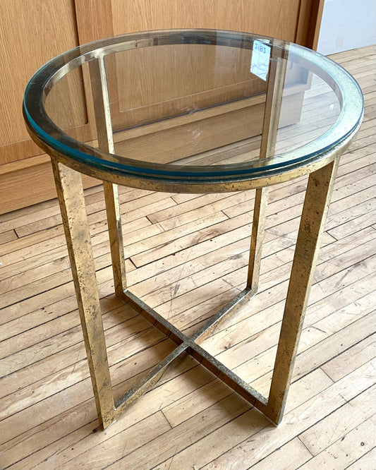Vintage Brassy Mod Side Table