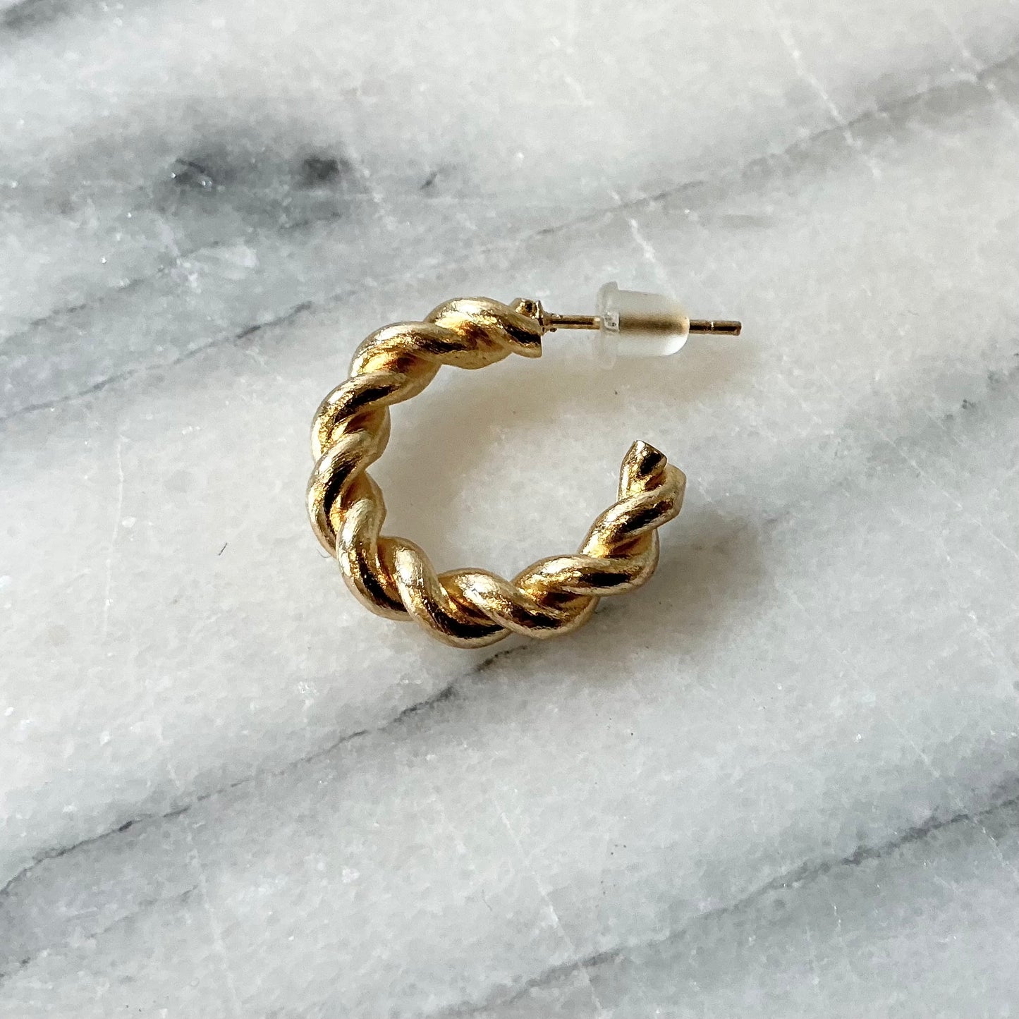 Vintage Golden Twist Hoops