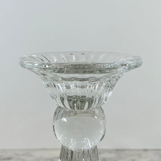 Pair of Vintage Glass Candle Holders