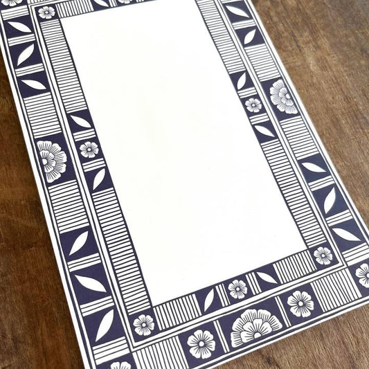 Blue Ceramic Motif Notepad