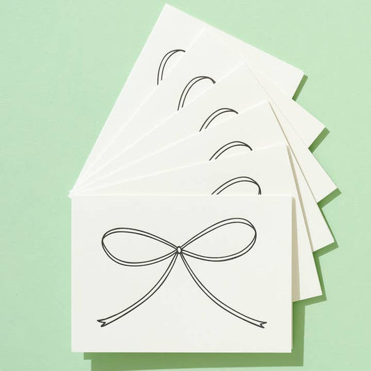 Box Set: Bow Pattern Letterpress Card