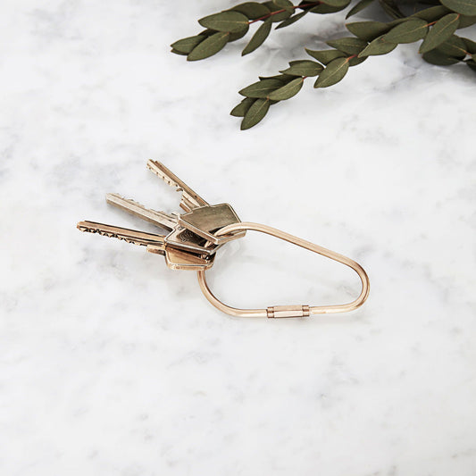 Brass Drop Keyring