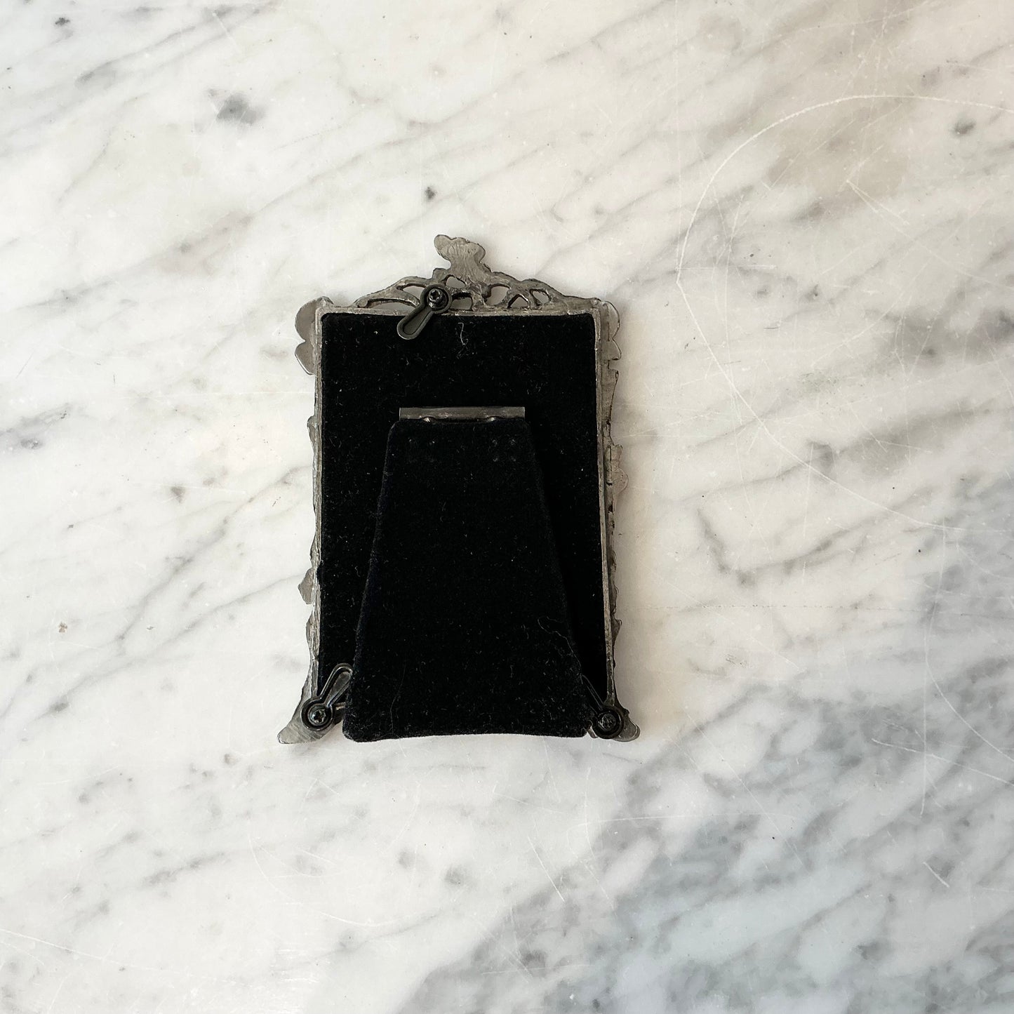 Little Vintage Floral Pewter Picture Frame