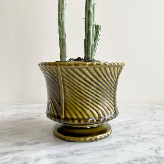 Vintage Ceramic Green Planter