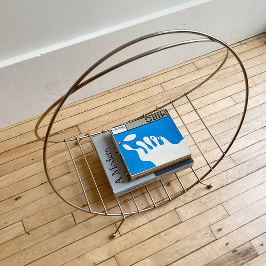 Vintage Metal "Hoop" Magazine Holder