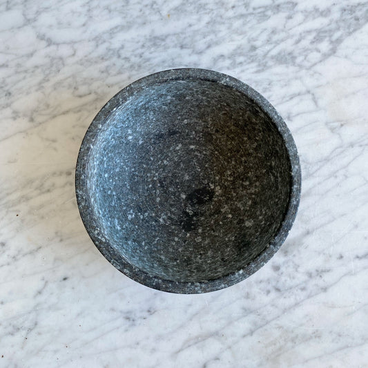 Large Turned Stone Bowl, 8”