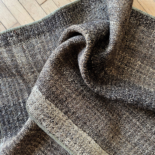 Neutral Hand-knotted Turkish Runner / Rug (1' 11" x 3' 10.5")