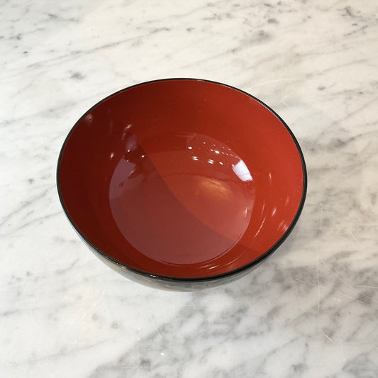 Vintage Japanese Lacquered Footed Bowl