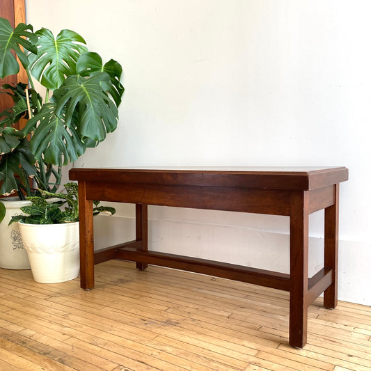 Vintage Solid Wood Flip-top Bench