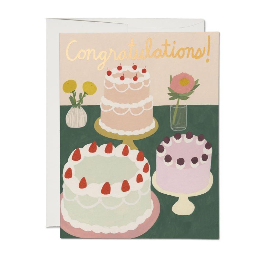 Cake Celebration Congratulations Greeting Card