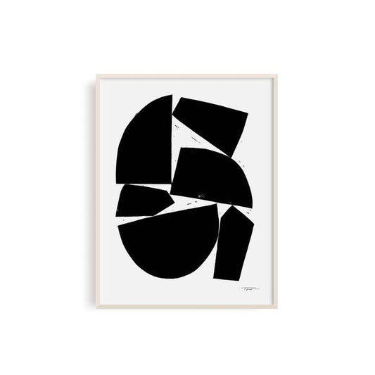 Constructed I Block Print (11x14)