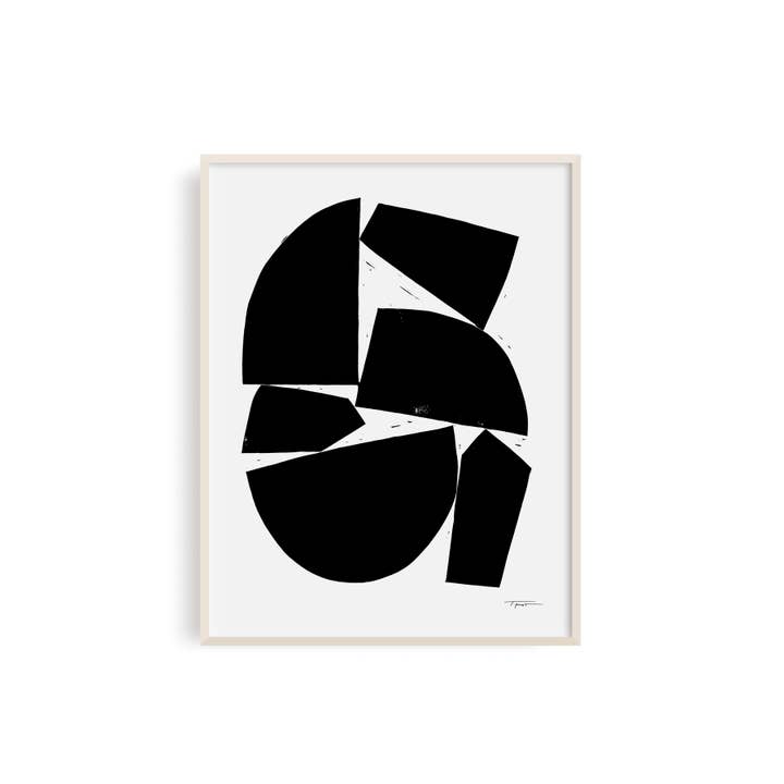 Constructed I Block Print (11x14)