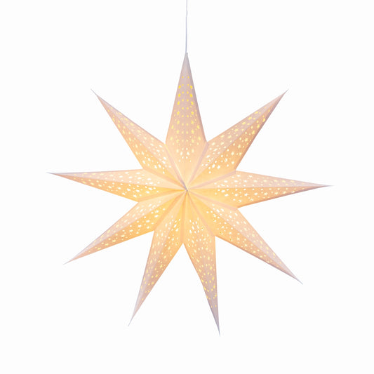 Cream 9-Point Twinkle Star, 25"