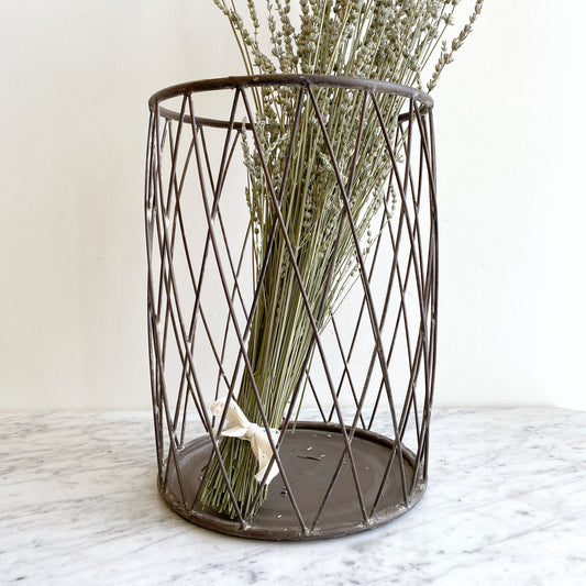 Found Wire Basket / Umbrella Stand