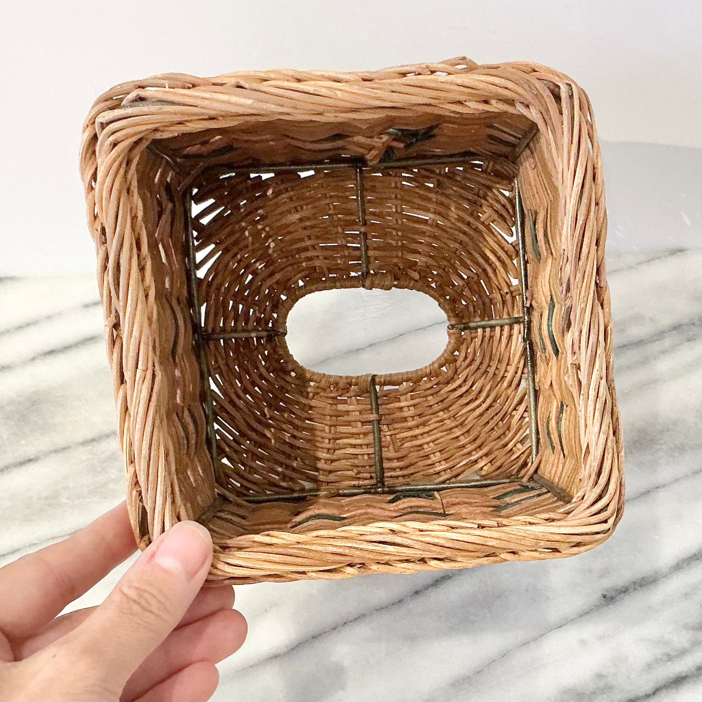 Vintage Wicker Tissue Box Cover