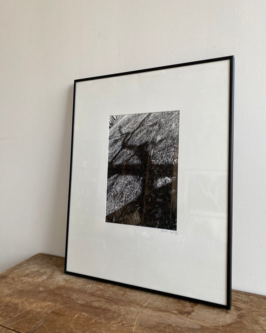 Found Framed Original B&W Shadow Photograph