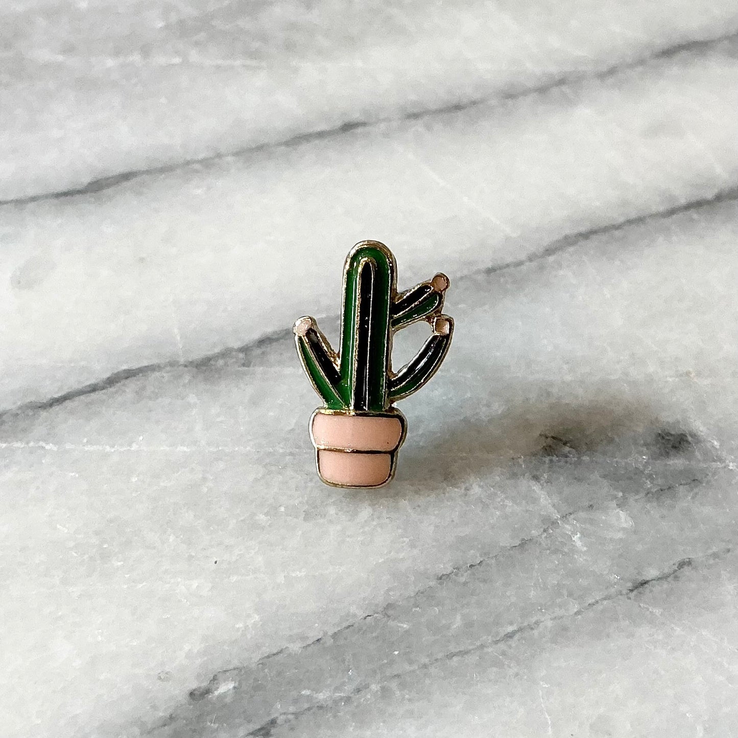 Found Enamel Cactus Earrings